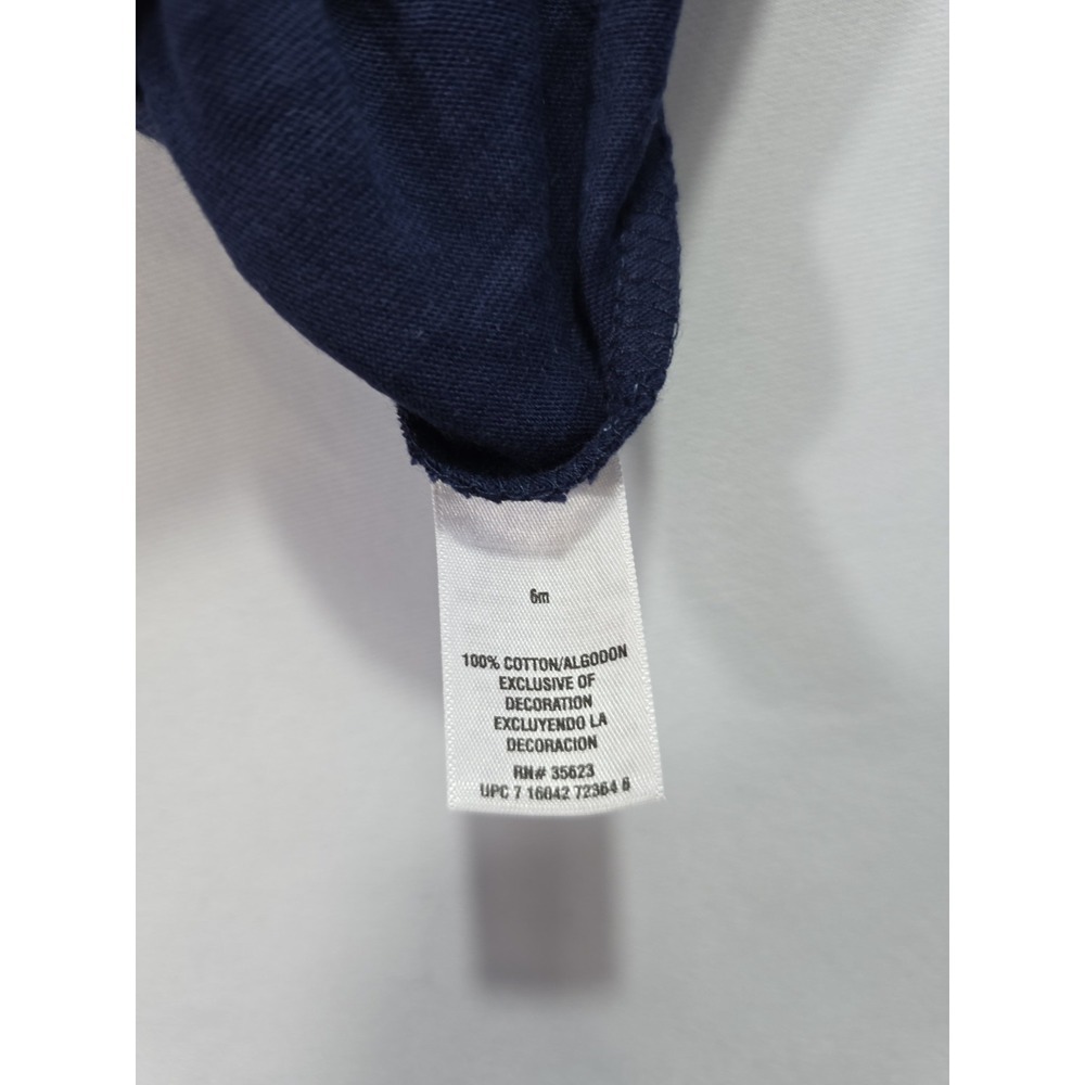 Carter's Baby Boy Baseball Romper 6M Blue Red Pinstripe Snap Outfit NWT - Picture 5 of 5